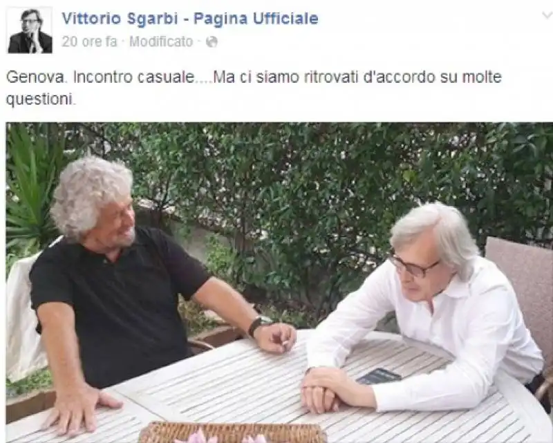 vittorio sgarbi con beppe grillo