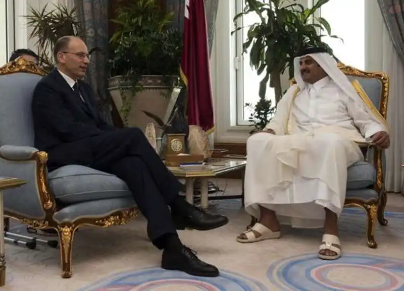 ENRICO LETTA CON EMIRO QATAR