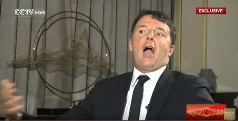 intervista di renzi alla tv cinese 5