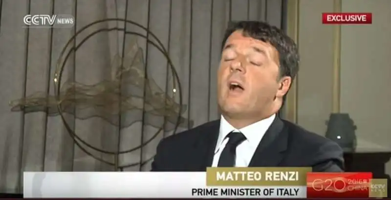 intervista di renzi alla tv cinese 7