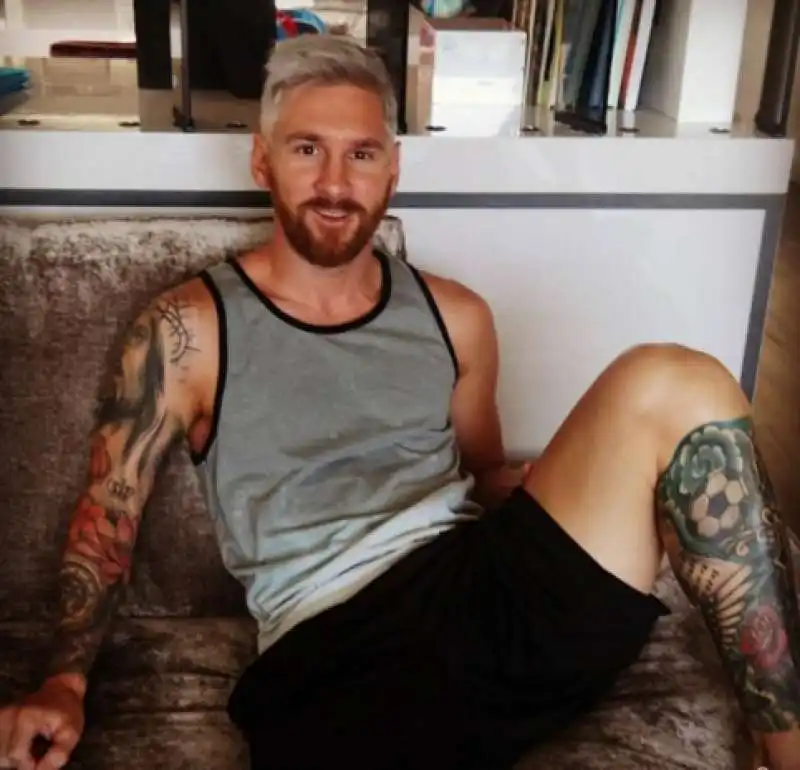 leo messi biondo