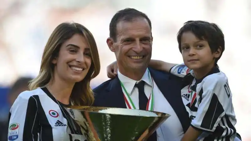 allegri con i figli giorgio e valentina