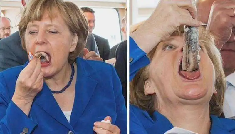 angela merkel mangia