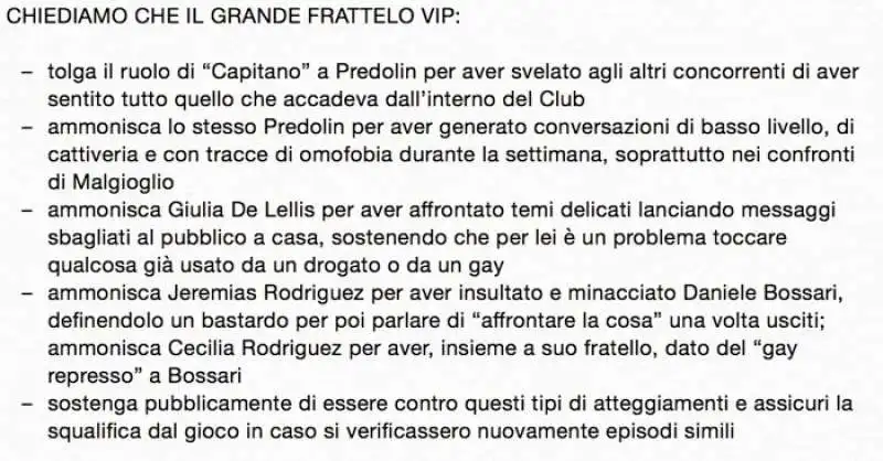 appelli al gfvip