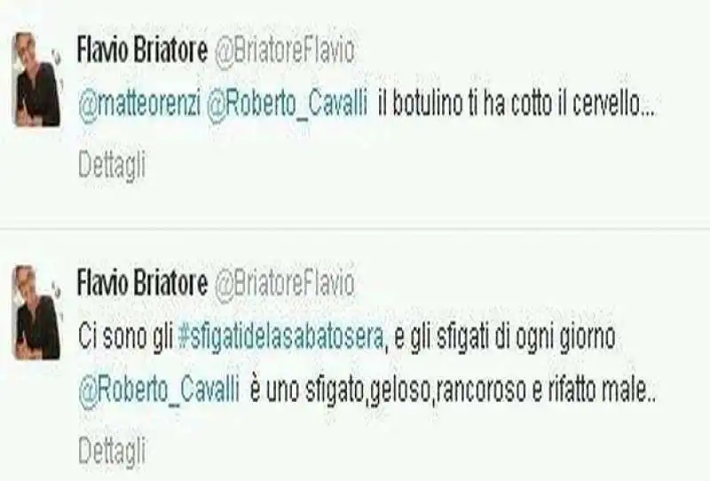 BRIATORE VS CAVALLI