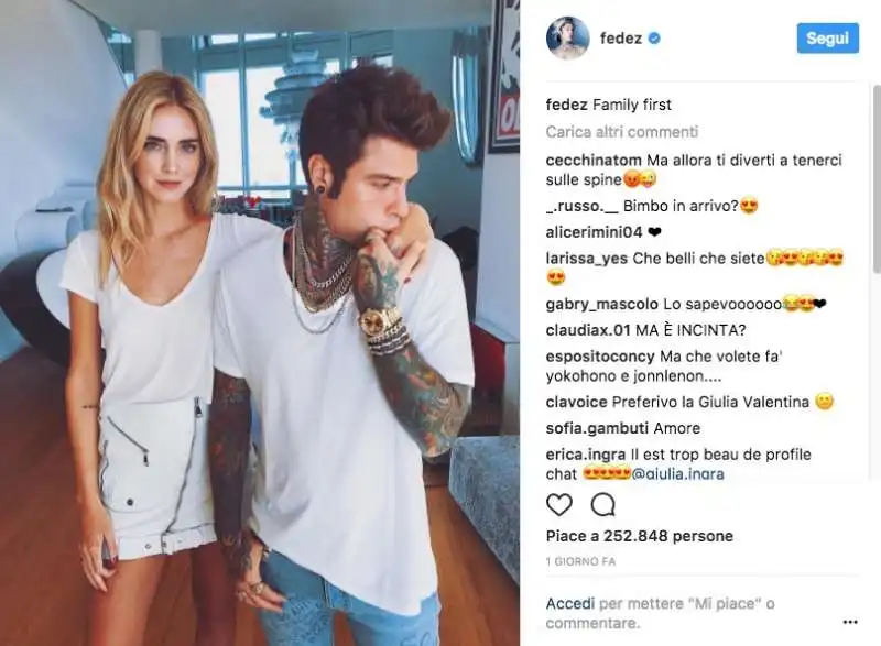 CHIARA FERRAGNI FEDEZ FAMILY FIRST