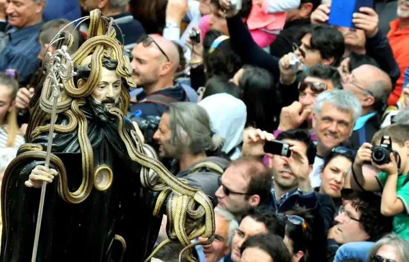 Cocullo, Abruzzo, la festa di San Domenico