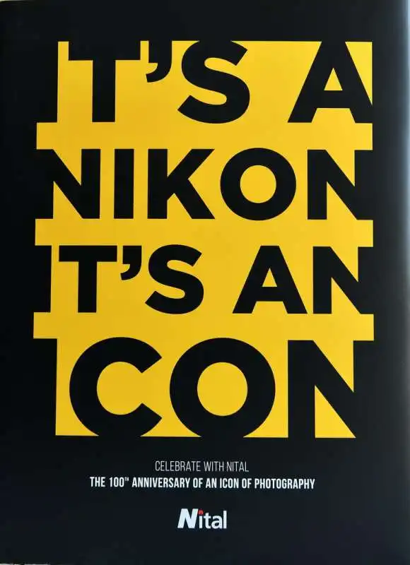 copertina del libro nikon per il centenario fatto dalla nital