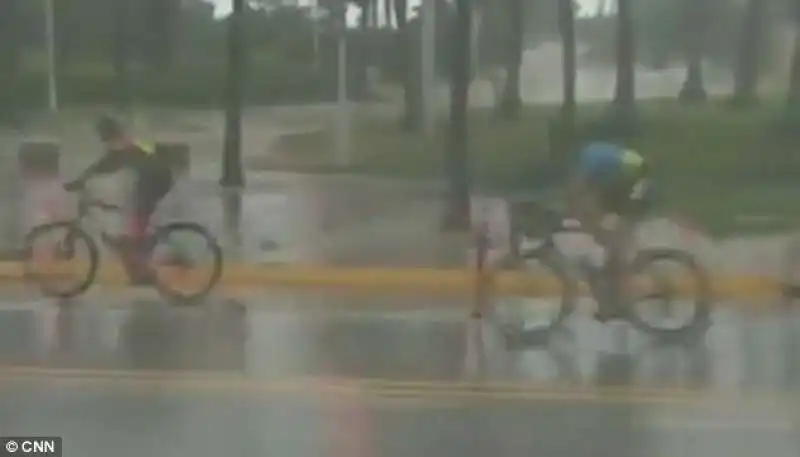 in bici durante irma