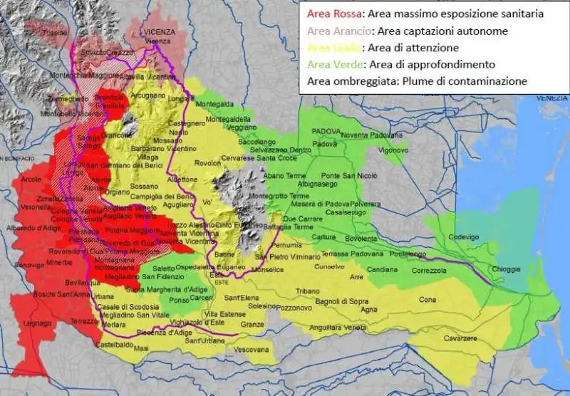 inquinamento da pfas in veneto