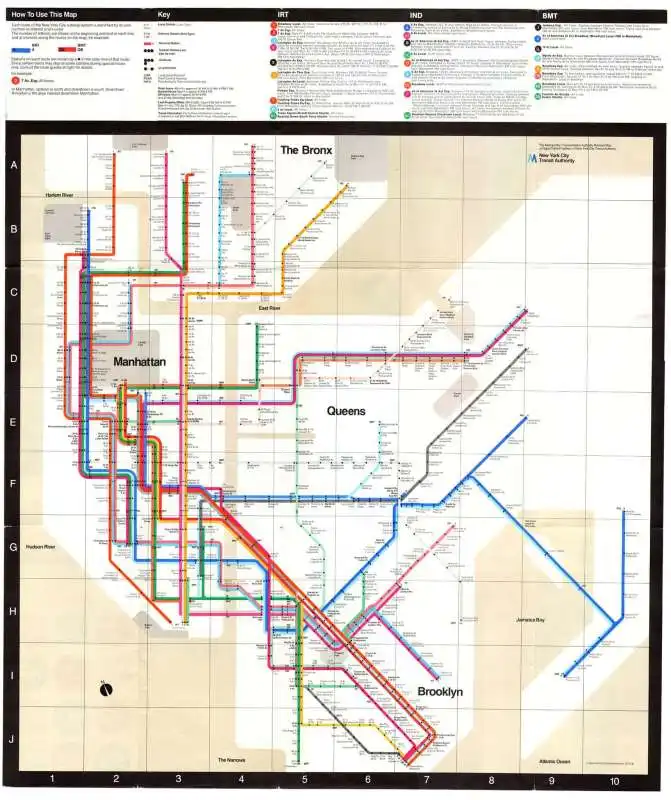 mappa di new york di massimo vignelli