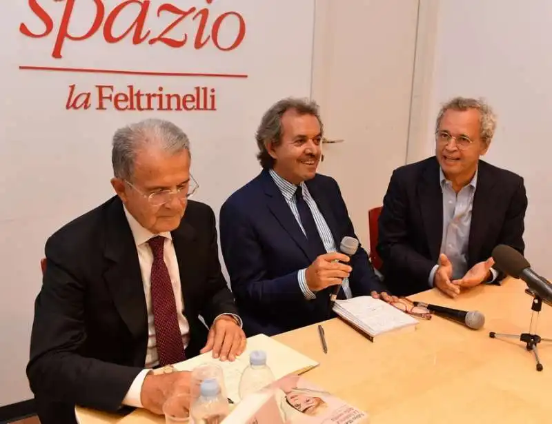 romano prodi  fabio martini e enrico mentana