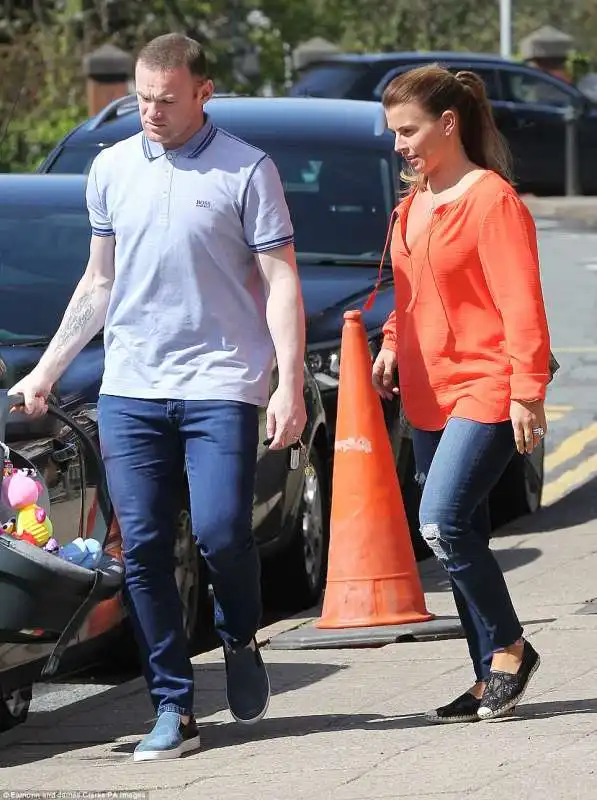 wayne rooney con moglie coleen