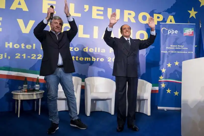 ANTONIO TAJANI E SILVIO BERLUSCONI