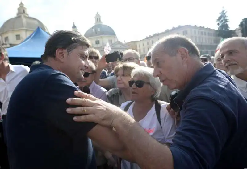 calenda alla manifestazione pd piazza del popolo