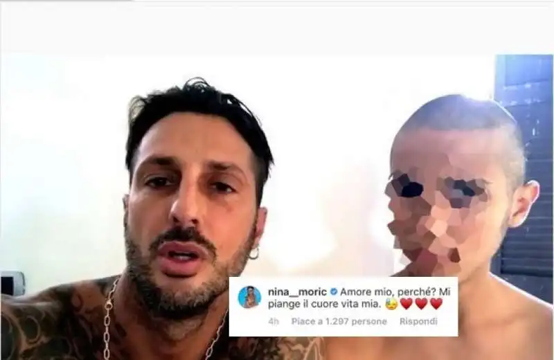 fabrizio corona carlos e il commento di nina moric