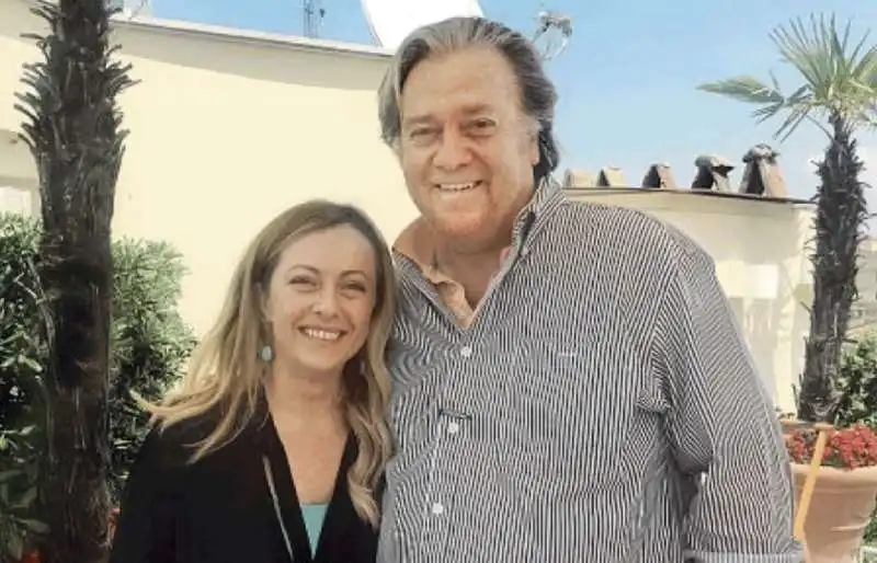 GIORGIA MELONI STEVE BANNON