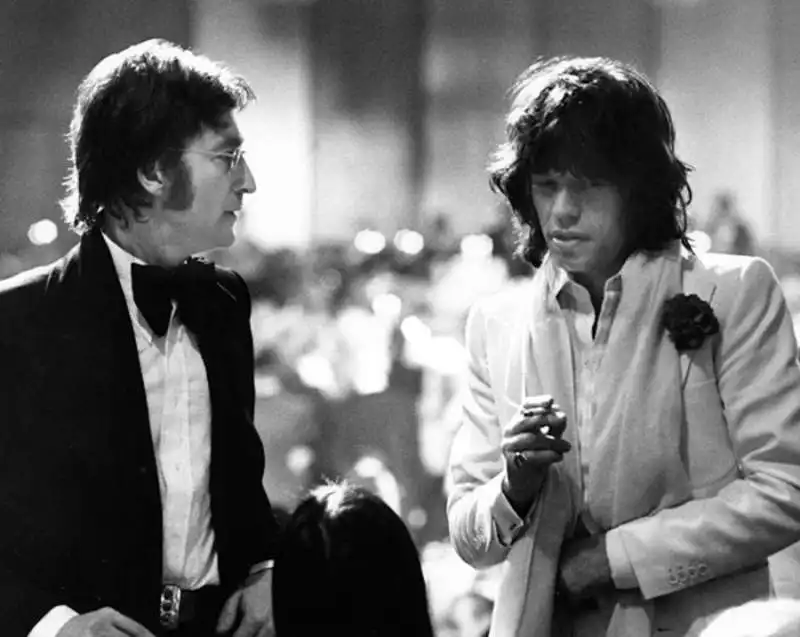 john lennon mick jagger by ron galella