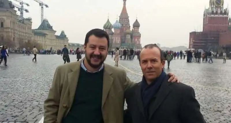 matteo salvini gianluca savoini a mosca