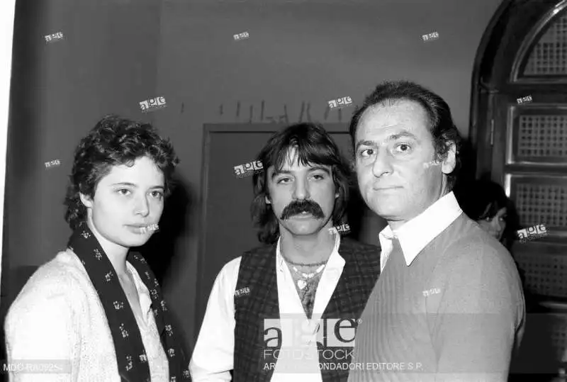 RENZO ARBORE ISABELLA ROSSELLINI E MICHAEL PERGOLANI