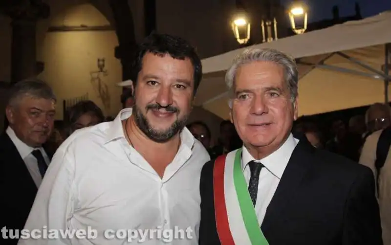 salvini con il sindaco di viterbo giovanni arena