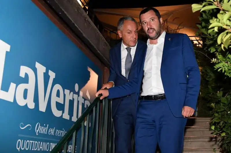 salvini lascia il compleanno de la verita (2)