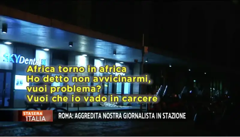 stasera italia giornalista aggredita