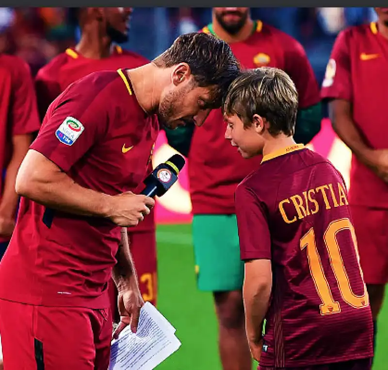 totti e il figlio cristian