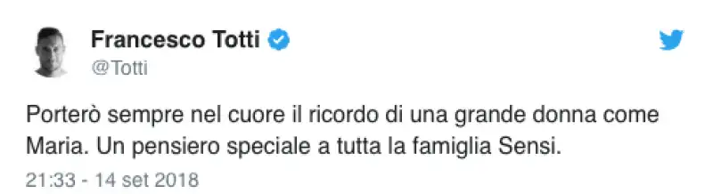 totti ricordo di maria sensi