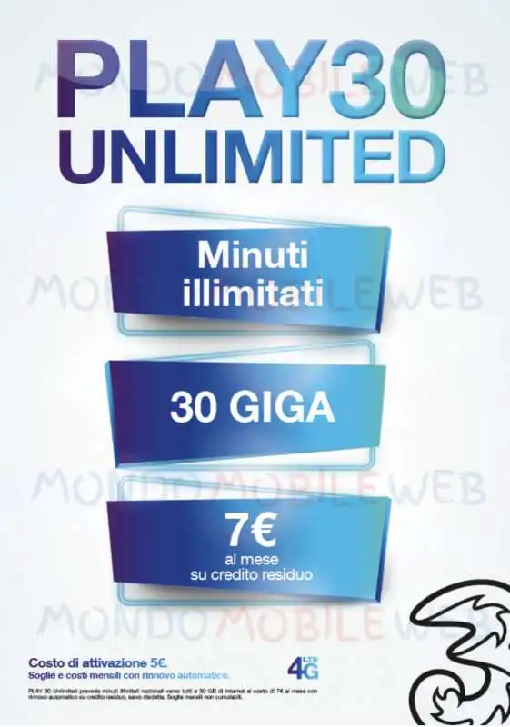 tre play 30 unlimited