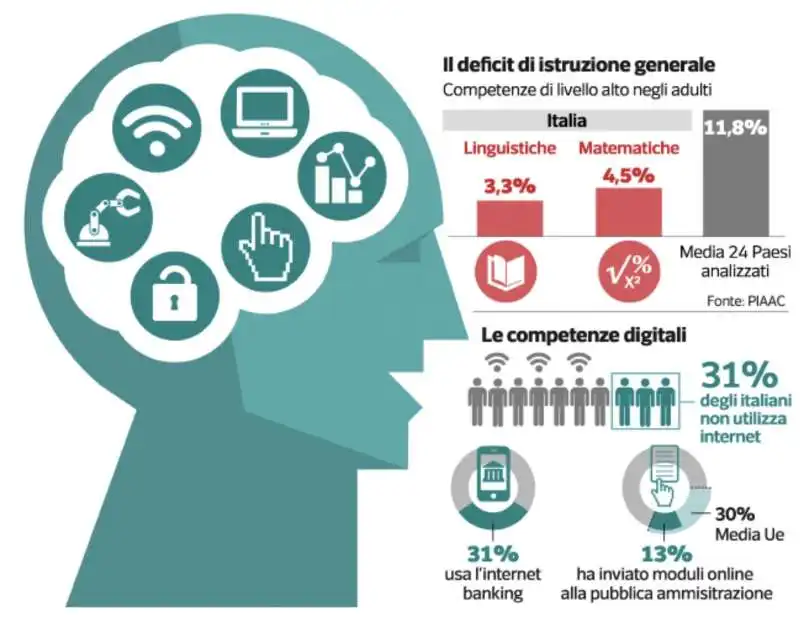 ANALFABETISMO DIGITALE IN ITALIA - DATAROOM