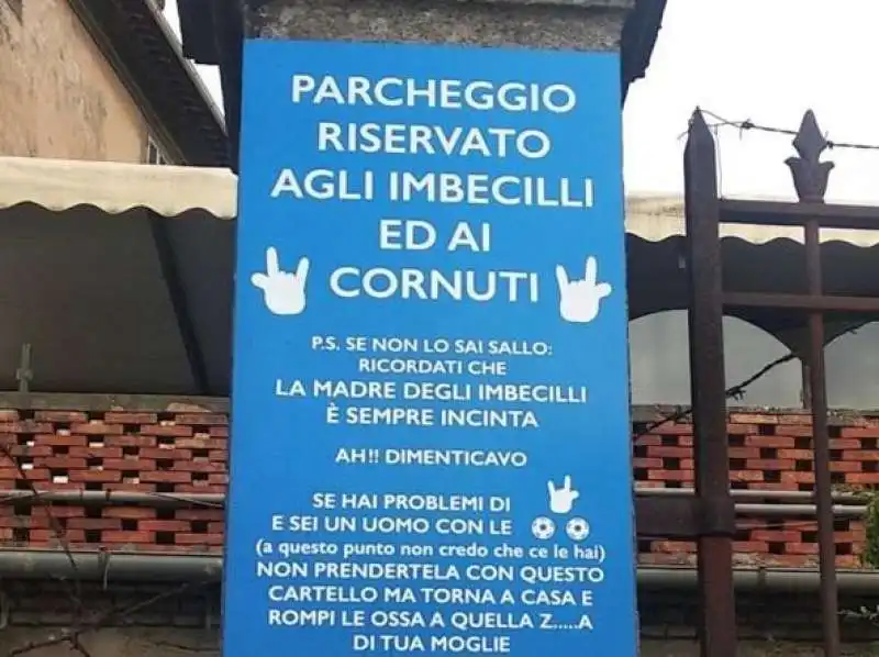 BAGNAIA - CARTELLO PER IMBECILLI E CORNUTI