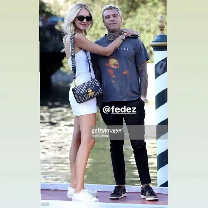 fedez e chiara  ferragni a venezia