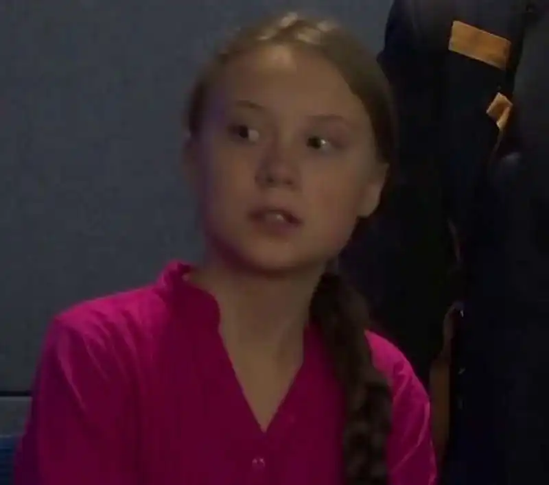 greta thunberg fulmina donald trump con lo sguardo 1