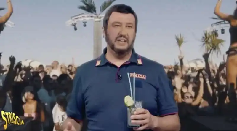 il deepfake di matteo salvini al papeete by striscia la notizia