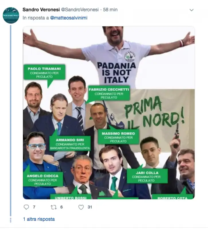 la replica di veronesi a salvini