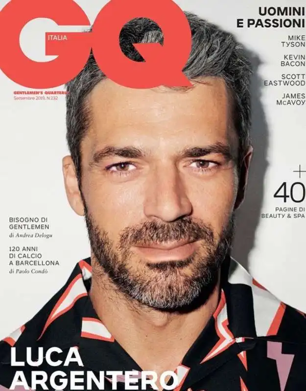 luca argentero nella cover di gq italia