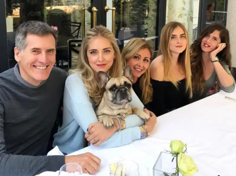 marco ferragni con ex moglie e figlie