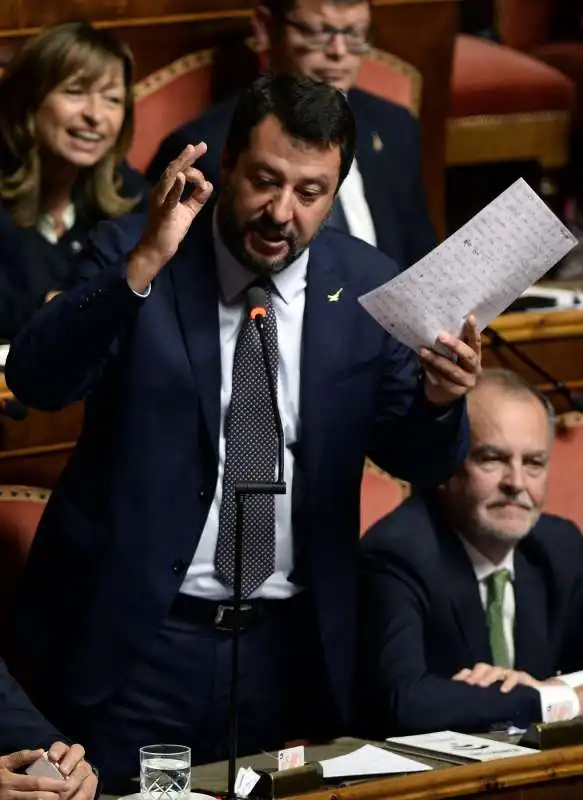 matteo salvini al senato 1