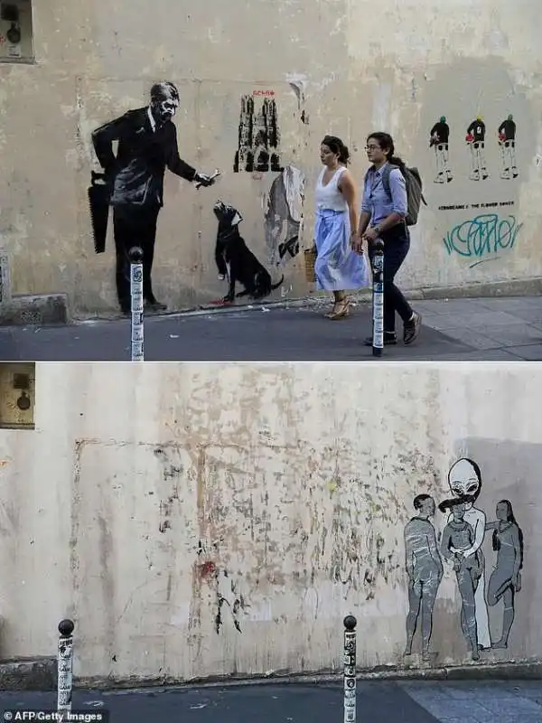 opera di banksy trafugata a parigi