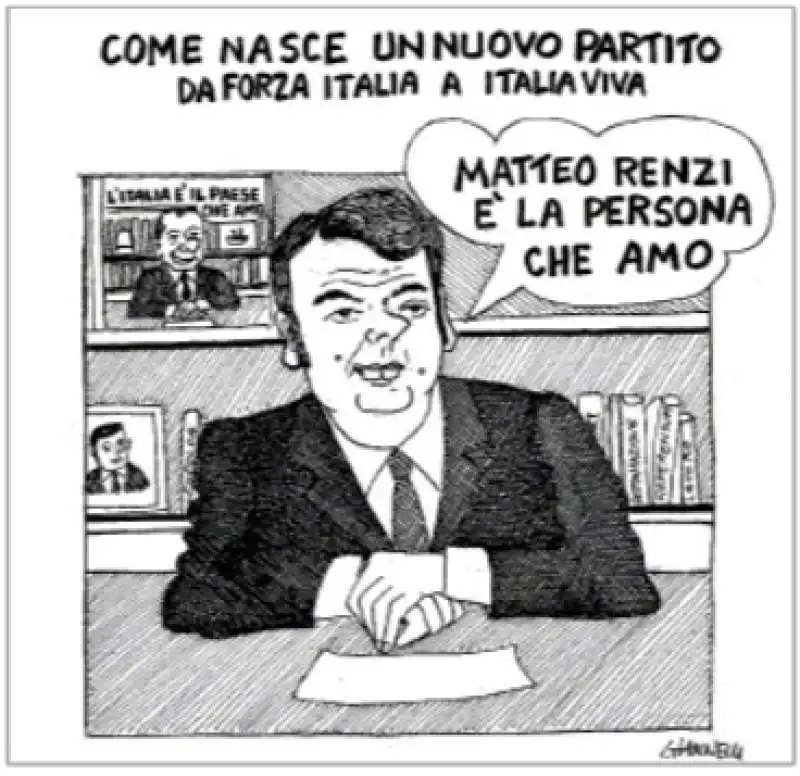 VIGNETTA GIANNELLI - RENZI E ITALIA VIVA