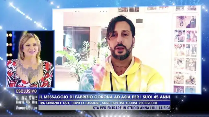 il videomessaggio di fabrizio corona per asia argento 1