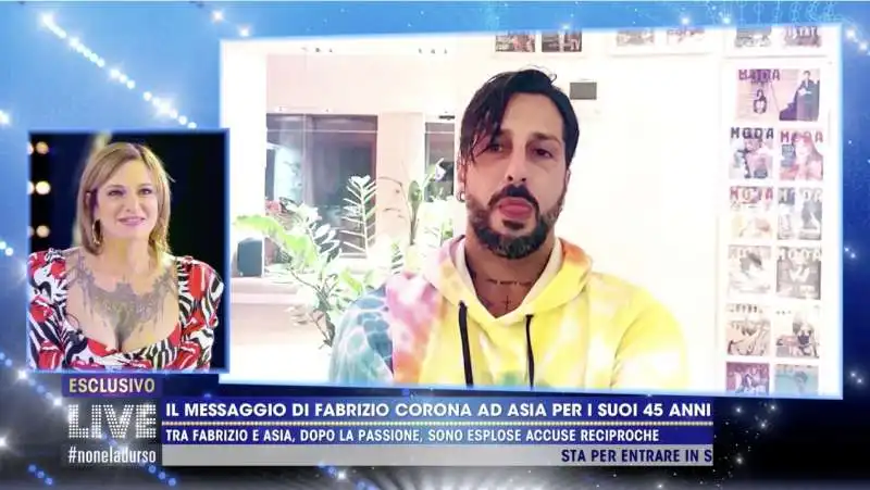 il videomessaggio di fabrizio corona per asia argento