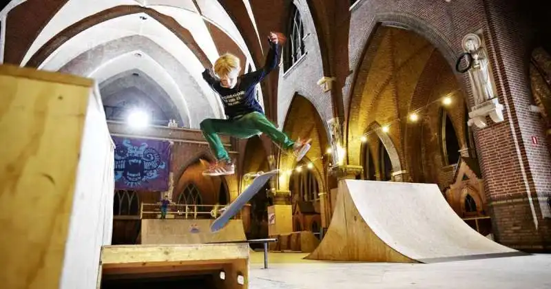 la chiesa di arnhem diventata skatepark 1