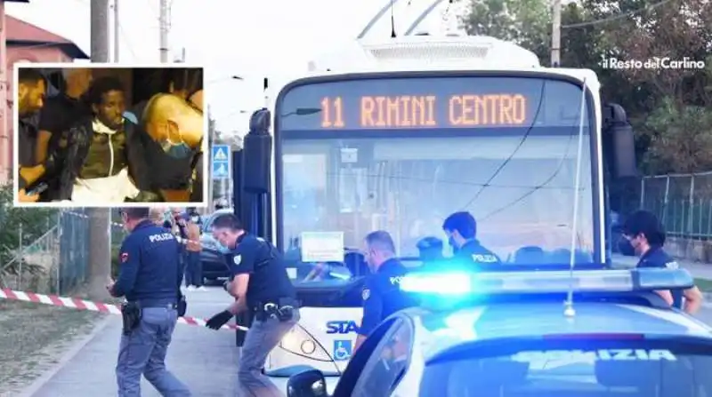 aggressione cinque persone sul bus a rimini  4