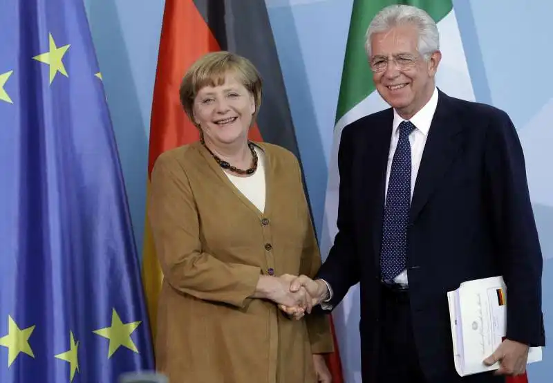 angela merkel e mario monti