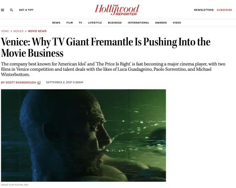 ARTICOLO DI HOLLYWOOD REPORTER SU FREMANTLE