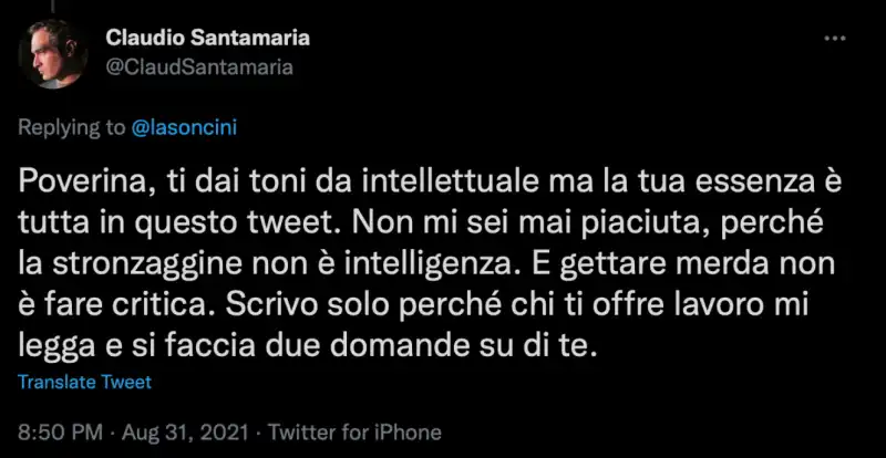 claudio santamaria tweet