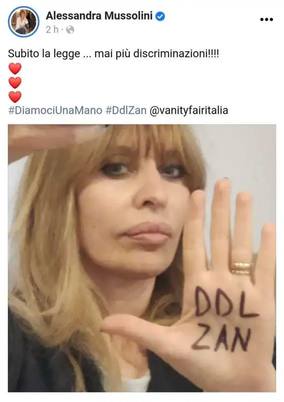 ddl zan alessandra mussolini