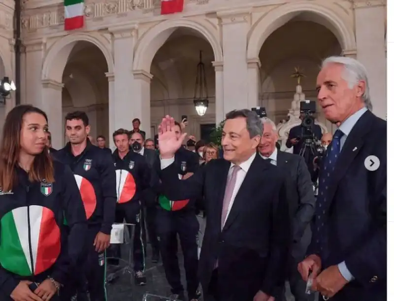 draghi malagò atleti olimpici e paralimpici